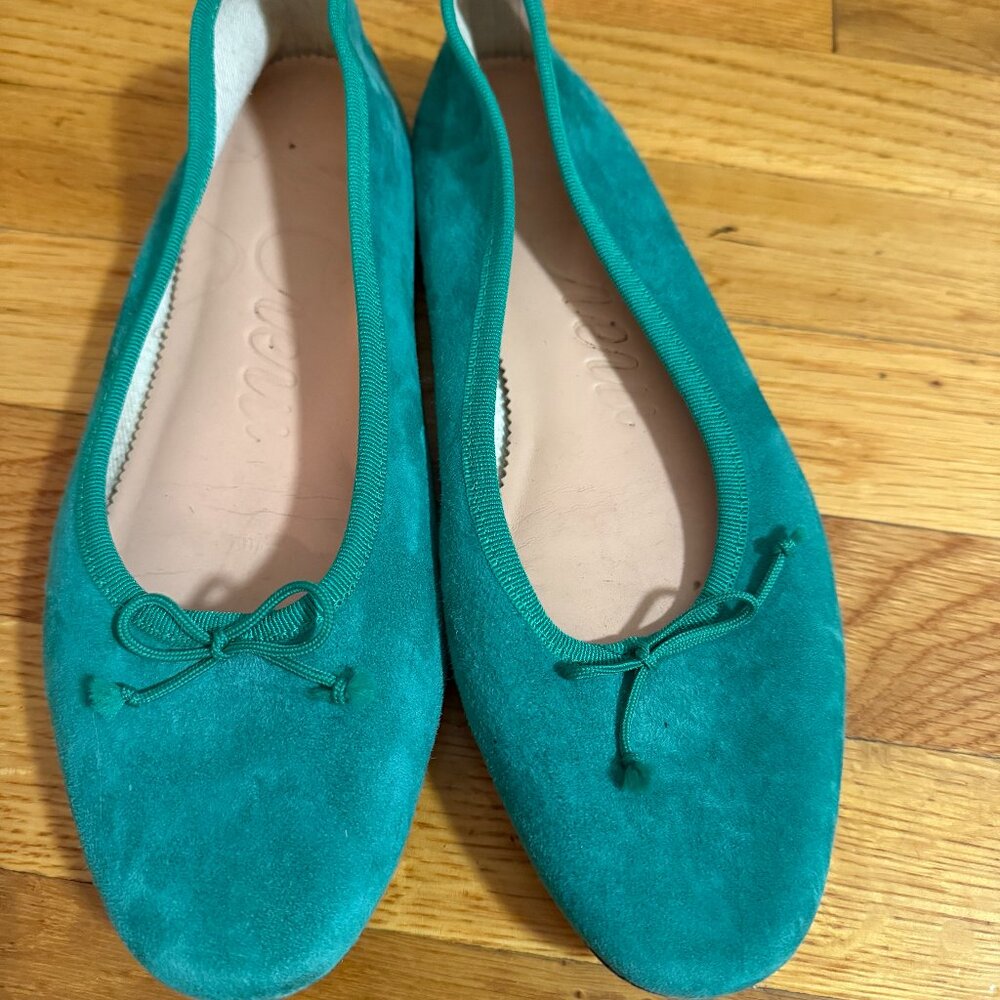 J Crews Suede Ballet Flats